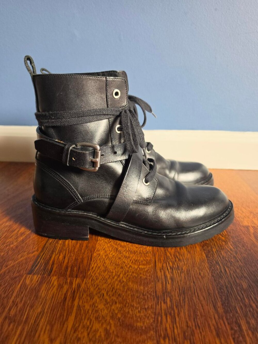 Allsaints Black Leather Boots (Size US 8) - Picture 5 of 10